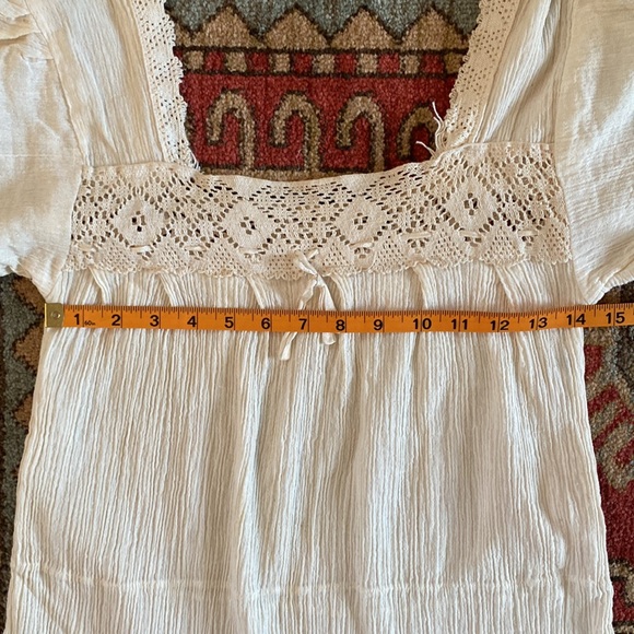 Vintage Crinkle Gauze Boho Prairie Dress 🌾 - Picture 9 of 10